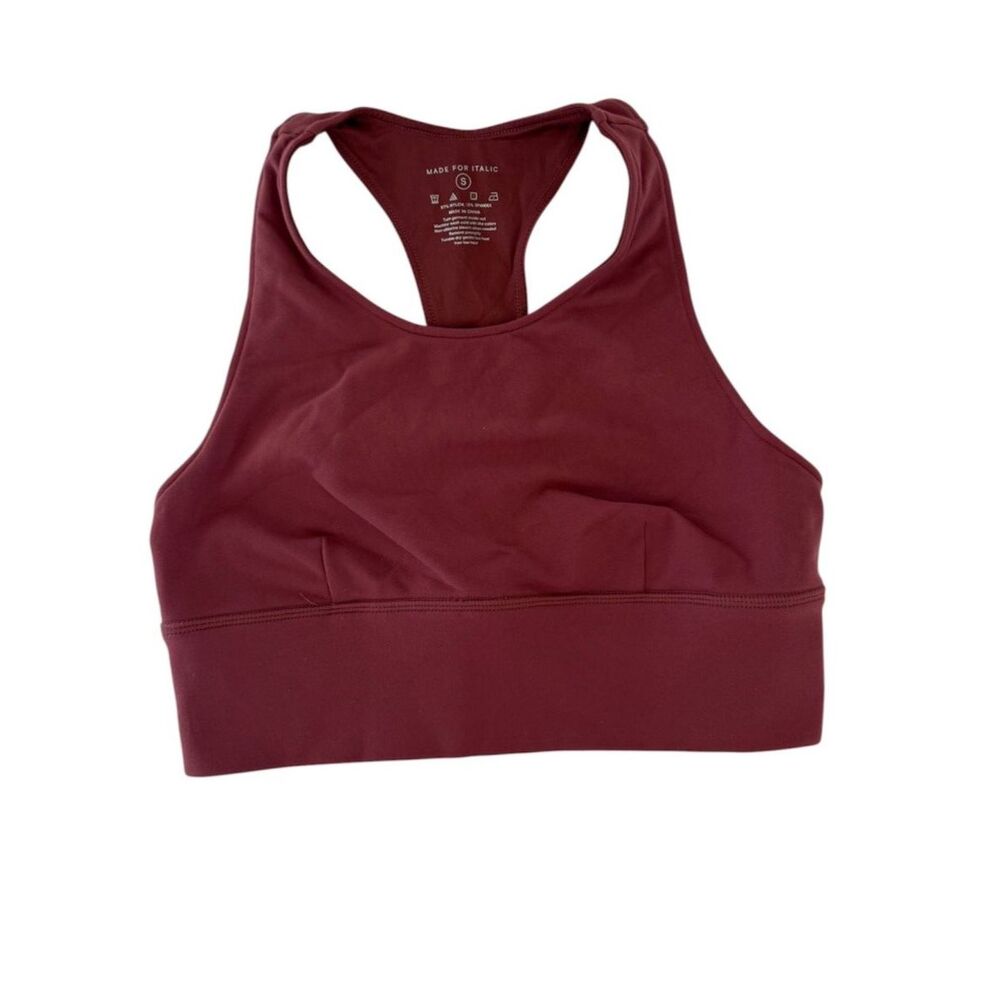 Made For Italic Burgundy Sports Bra Size Small
